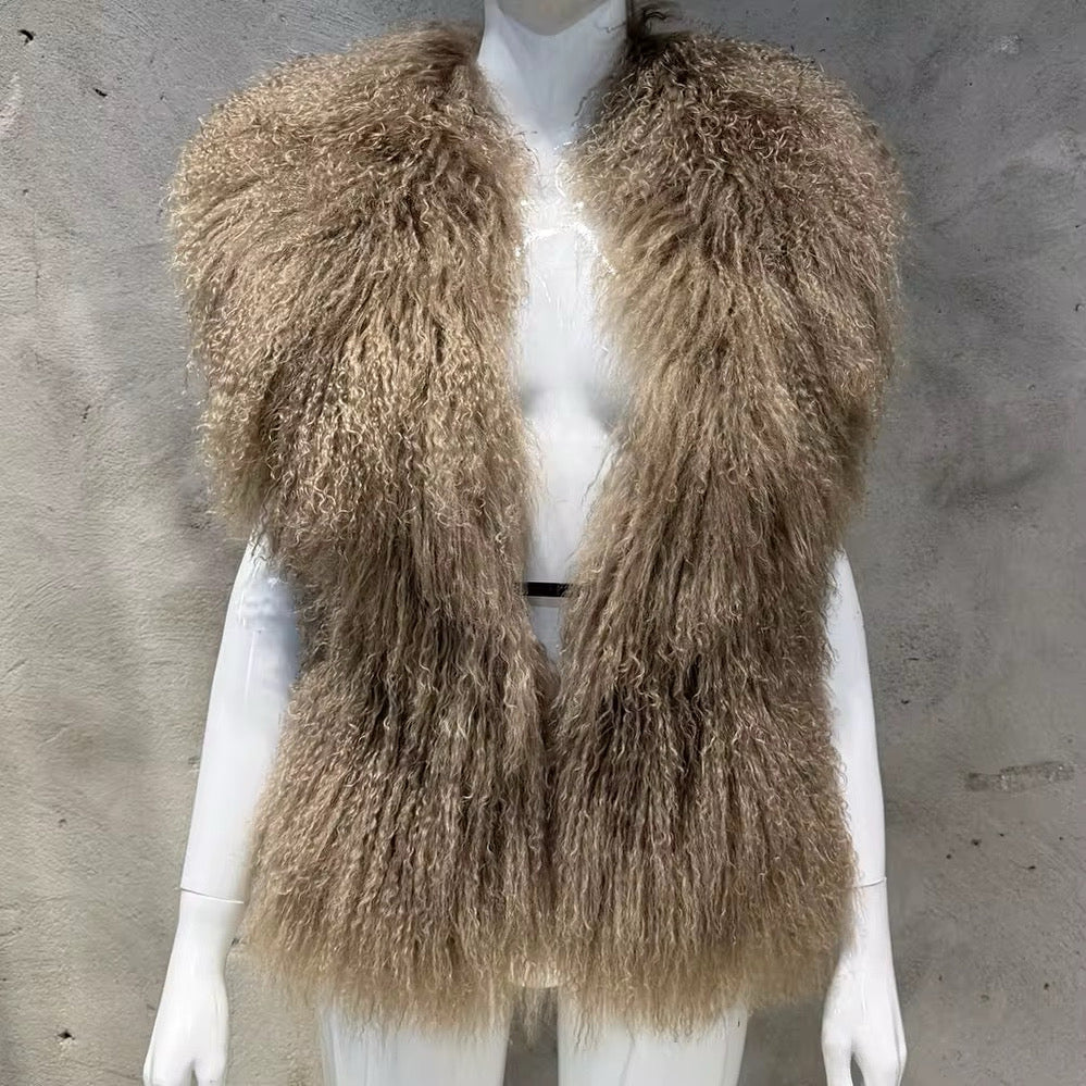 Posh Mongolian Fur Vest